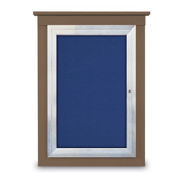 Single Door Enclosed Cathedral Letterboa, UV1299CD-BLACK-BURGUN